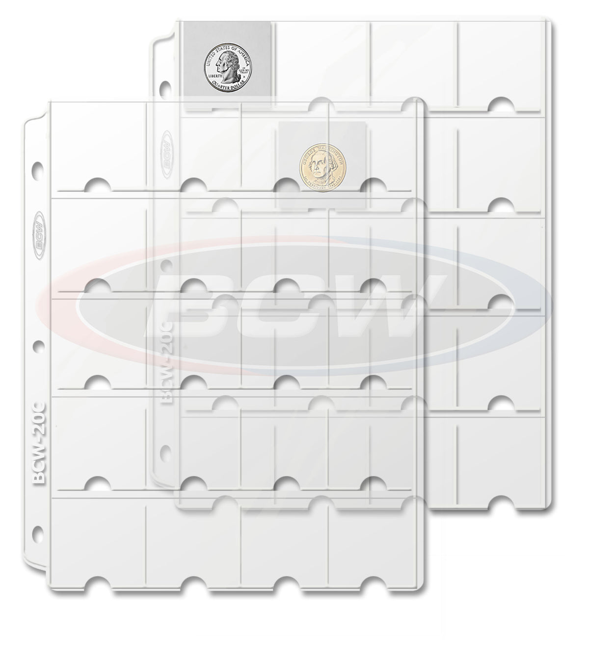 BCW Vinyl 20-Pocket Coin Pages