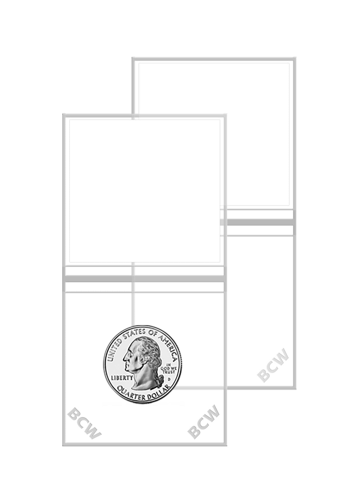 BCW 2x2 Double Pocket Vinyl Coin Flips