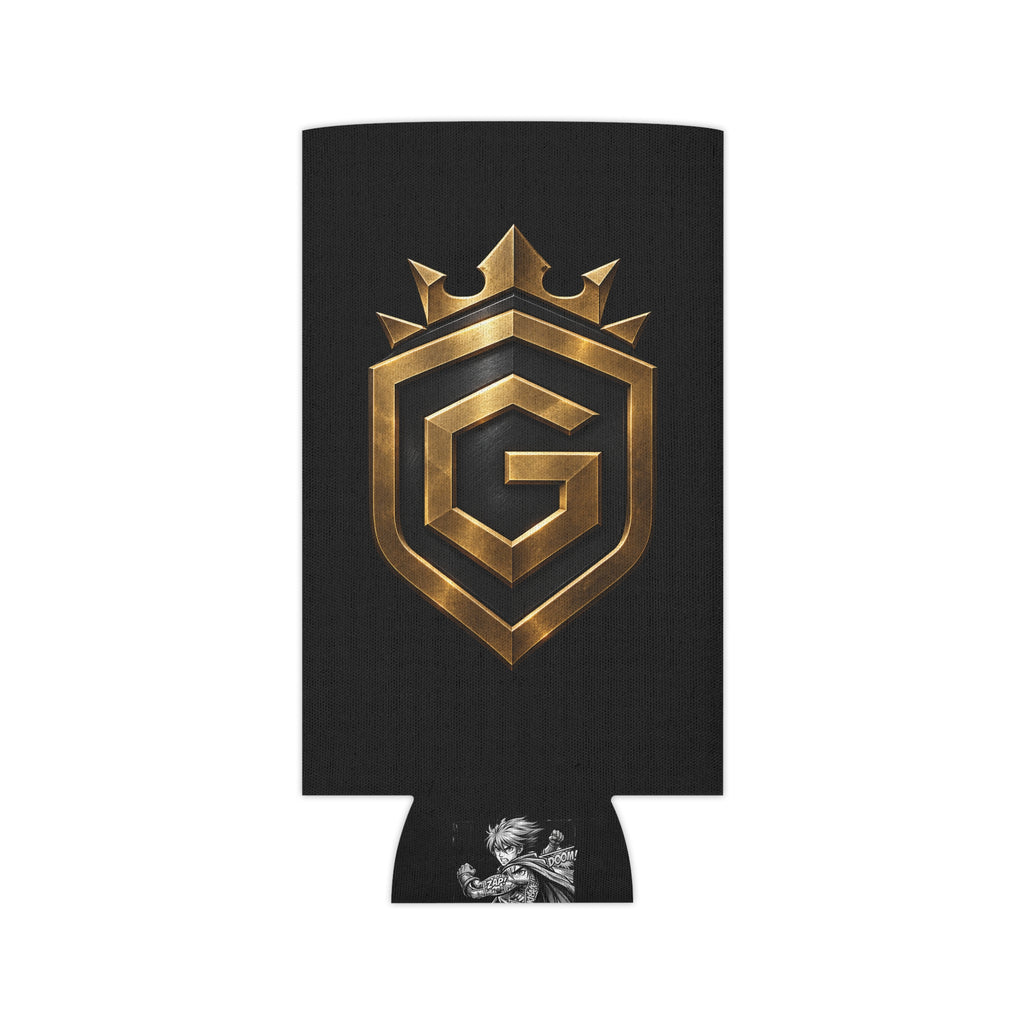 Black Can Cooler with Gold Crest – GRNGR Collectibles Logo QR