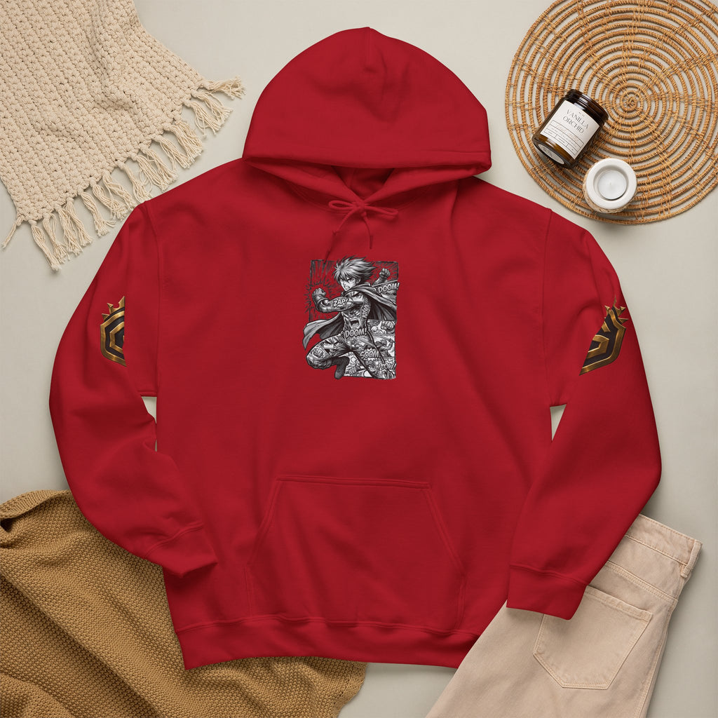 Comic Hero Illustration Hoodie - GRNGR Collectibles QR Back