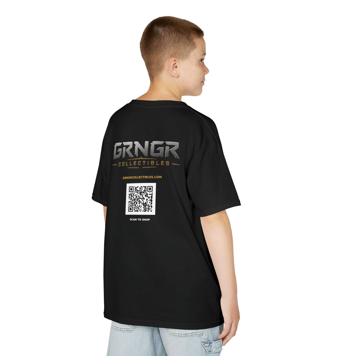 GRNGR Logo Kids Tee | GRNGR Collectibles QR Back