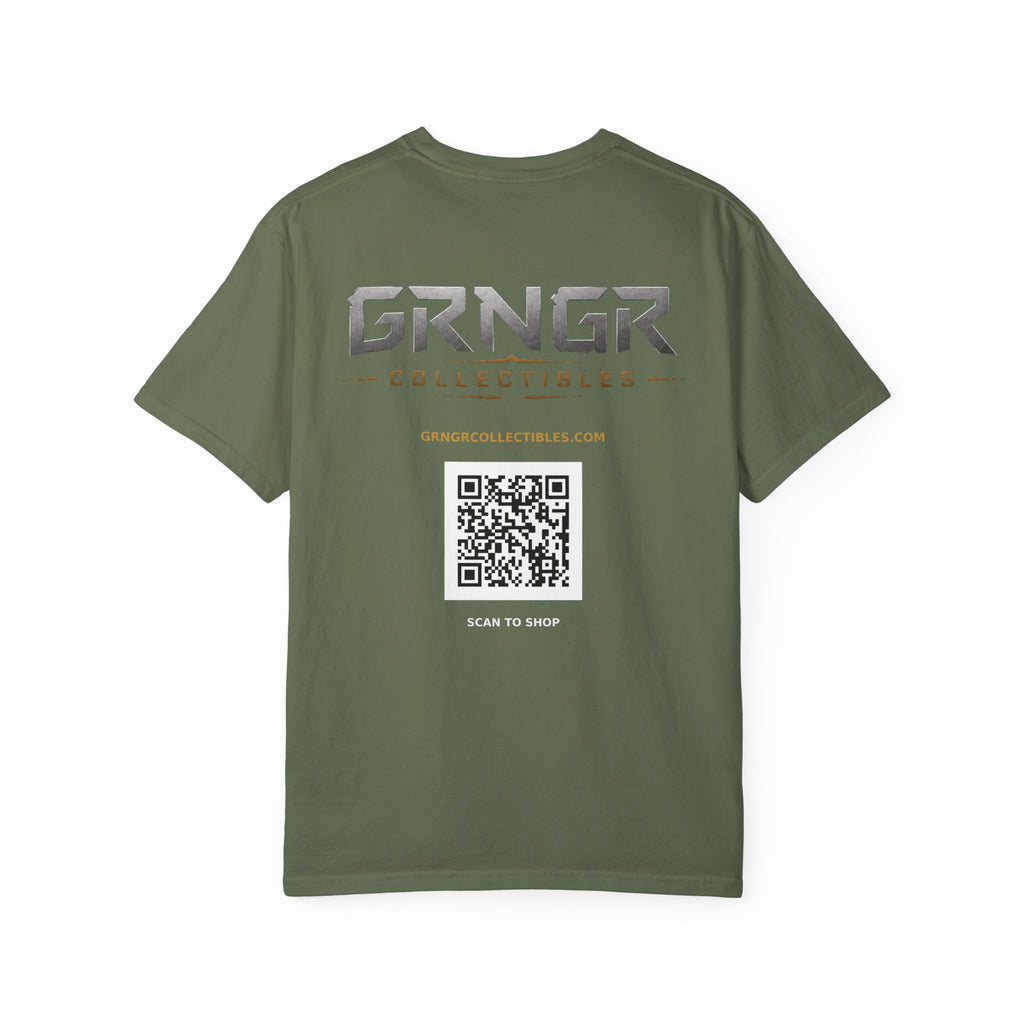 GRNGR Collectibles Logo T-Shirt — QR Back Graphic Tee