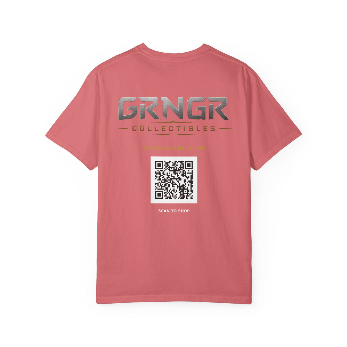 GRNGR Collectibles Logo T-Shirt — QR Back Graphic Tee