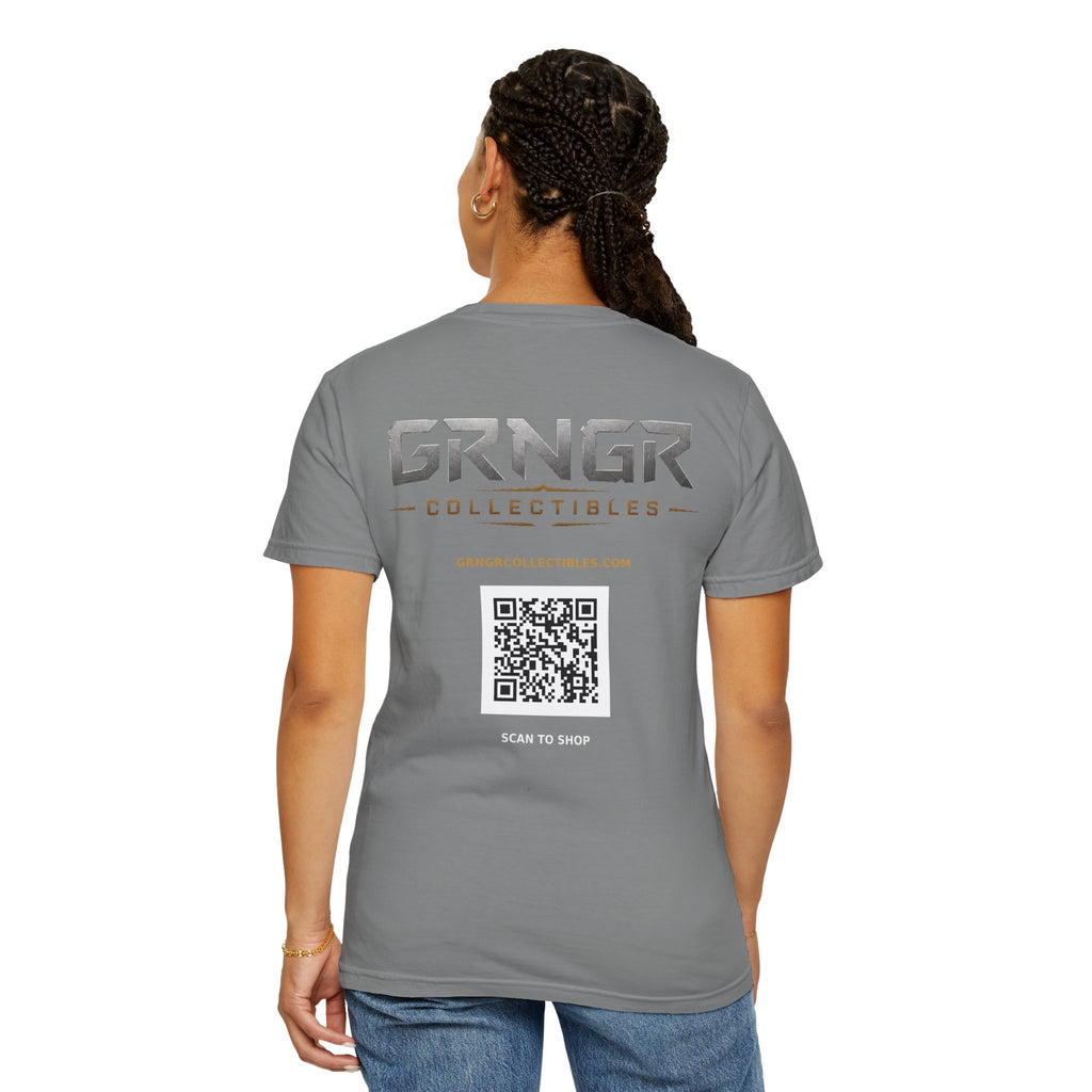 GRNGR Collectibles Logo T-Shirt — QR Back Graphic Tee