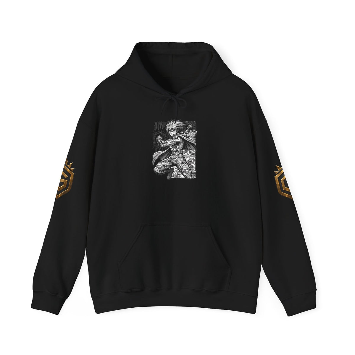 Comic Hero Illustration Hoodie - GRNGR Collectibles QR Back