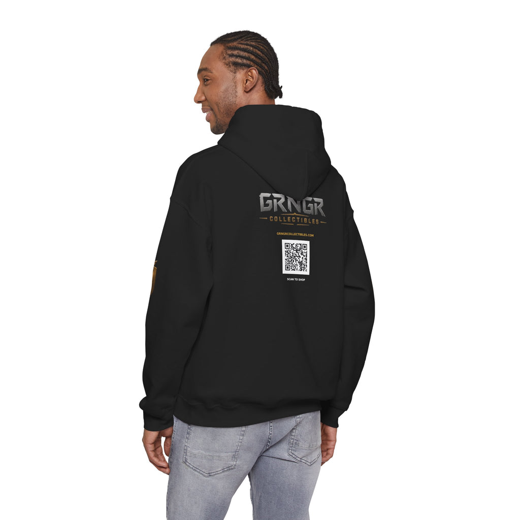 Comic Hero Illustration Hoodie - GRNGR Collectibles QR Back