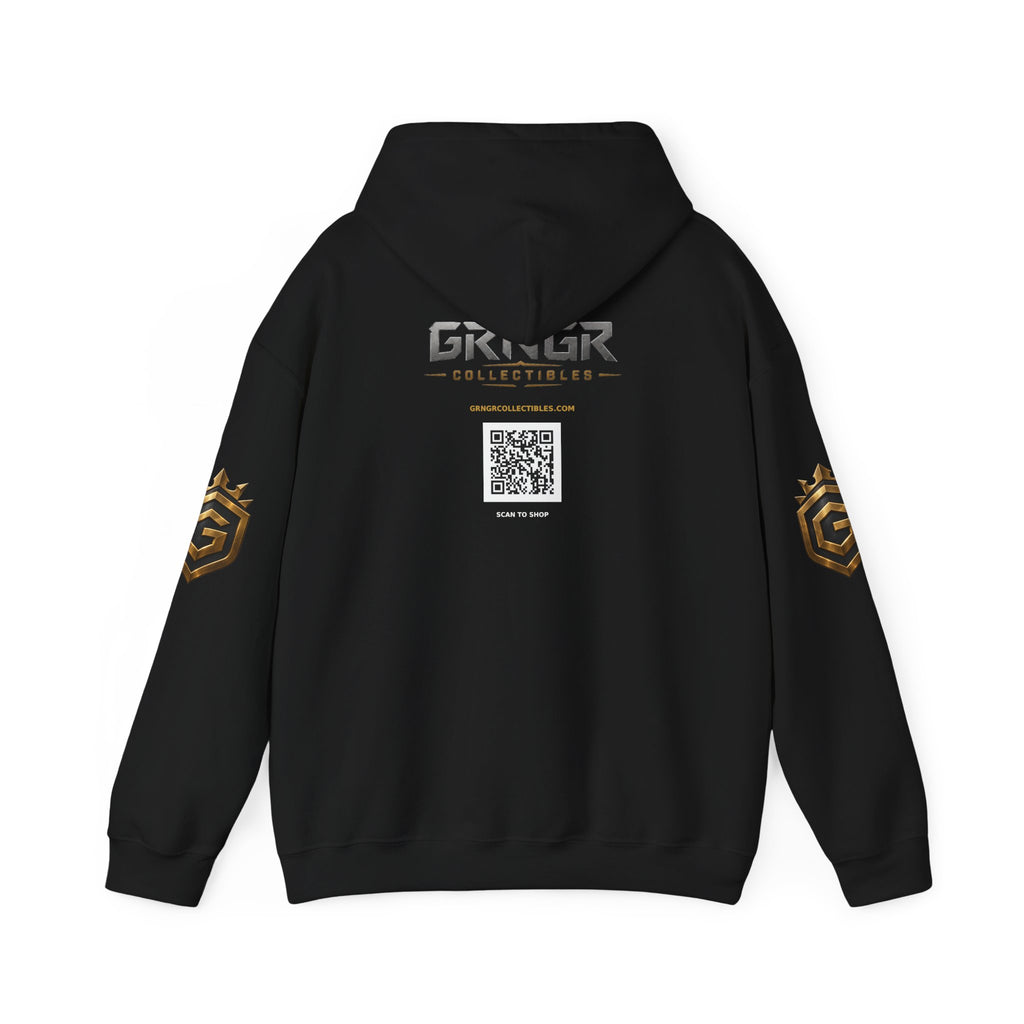 Comic Hero Illustration Hoodie - GRNGR Collectibles QR Back