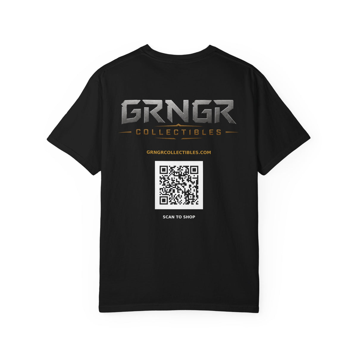 GRNGR Collectibles Logo T-Shirt — QR Back Graphic Tee