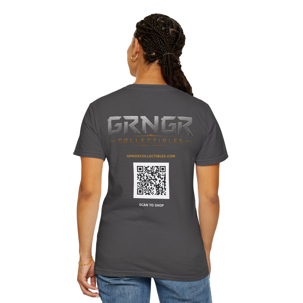 GRNGR Collectibles Logo T-Shirt — QR Back Graphic Tee