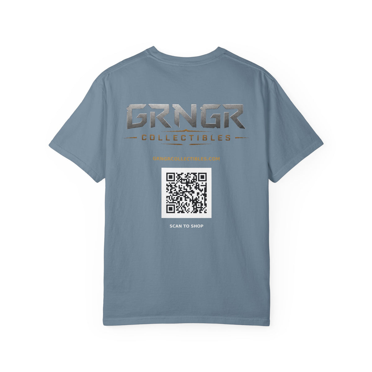 GRNGR Collectibles Logo T-Shirt — QR Back Graphic Tee