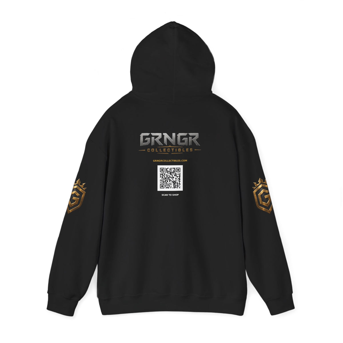 Comic Hero Illustration Hoodie - GRNGR Collectibles QR Back