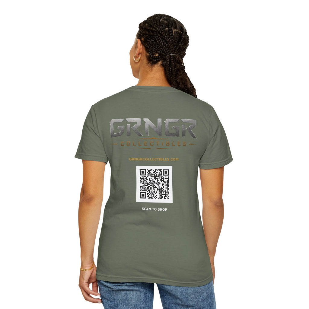 GRNGR Collectibles Logo T-Shirt — QR Back Graphic Tee