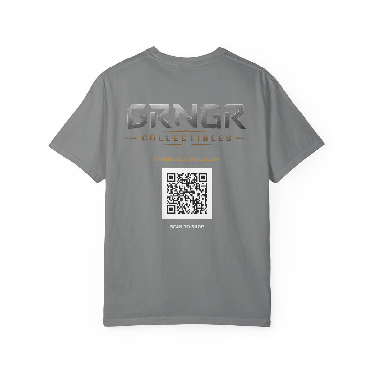 GRNGR Collectibles Logo T-Shirt — QR Back Graphic Tee