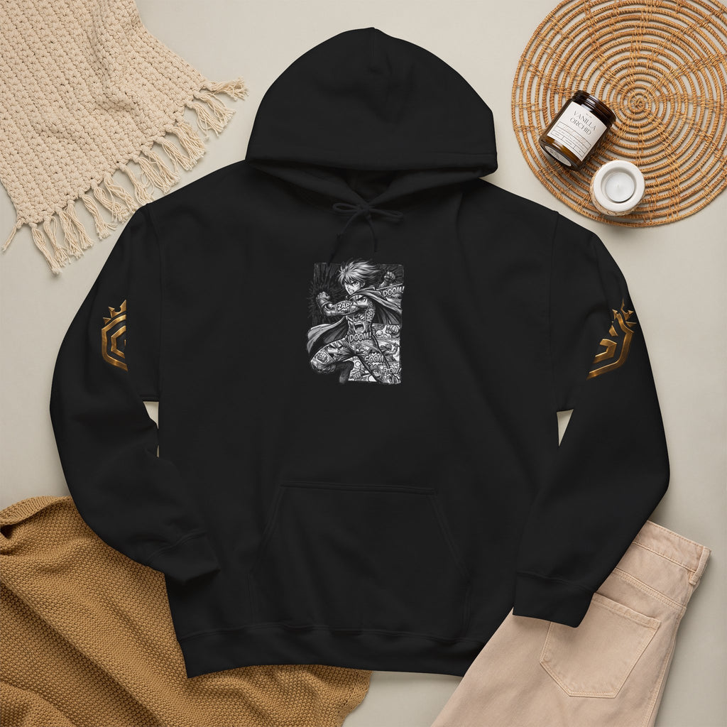 Comic Hero Illustration Hoodie - GRNGR Collectibles QR Back