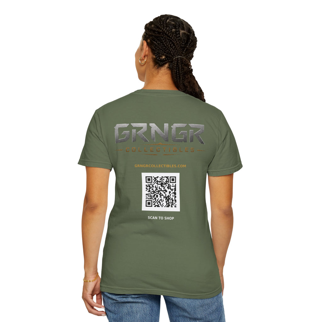 GRNGR Collectibles Logo T-Shirt — QR Back Graphic Tee
