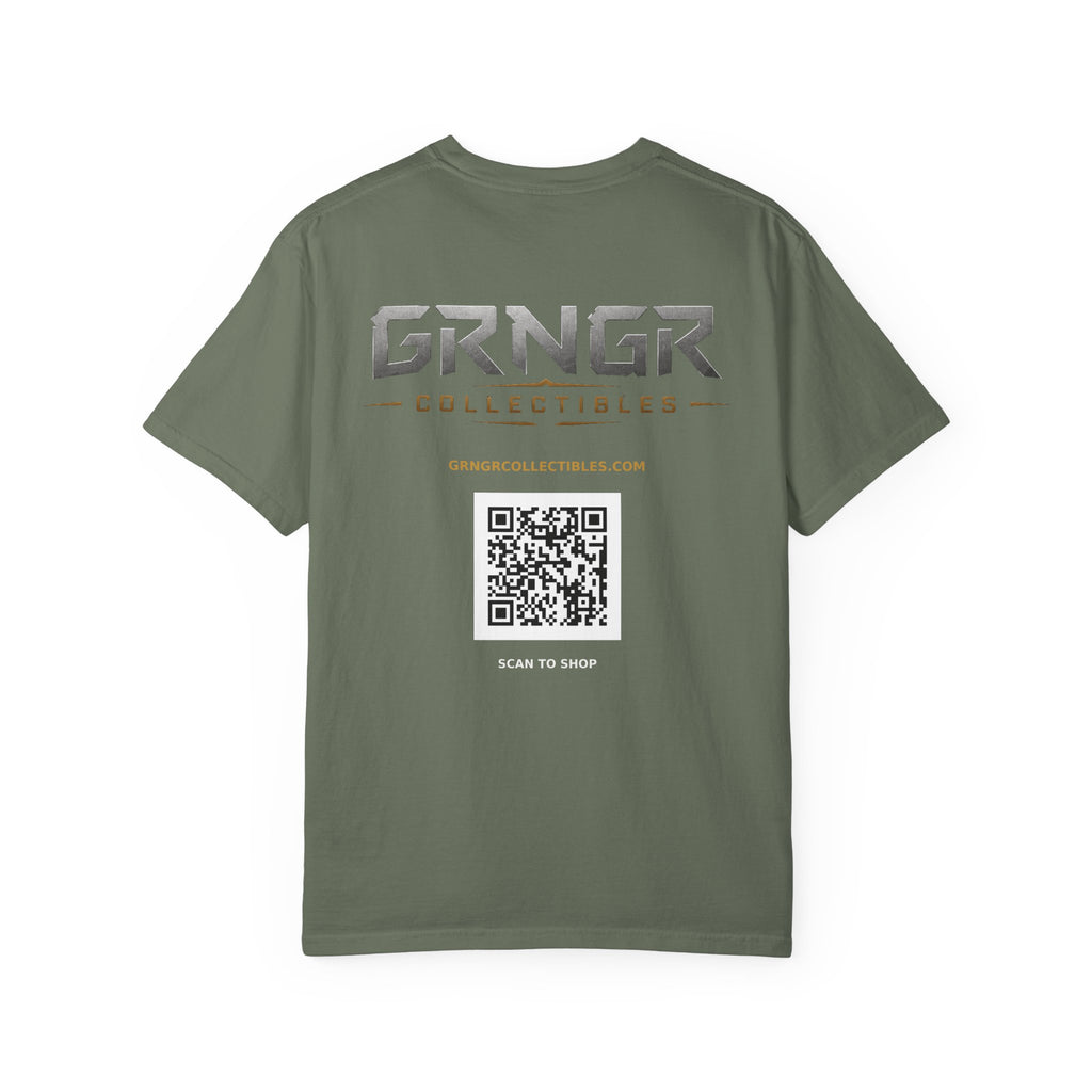 GRNGR Collectibles Logo T-Shirt — QR Back Graphic Tee