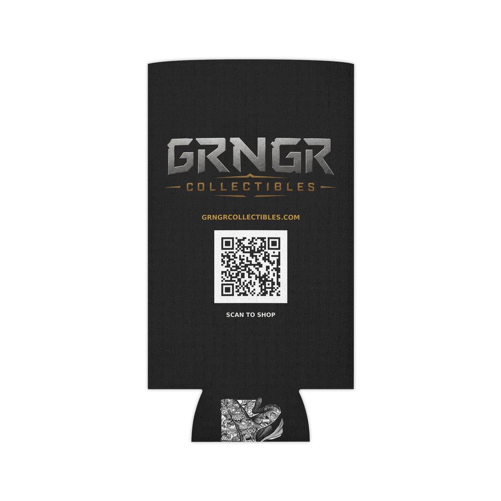 Black Can Cooler with Gold Crest – GRNGR Collectibles Logo QR