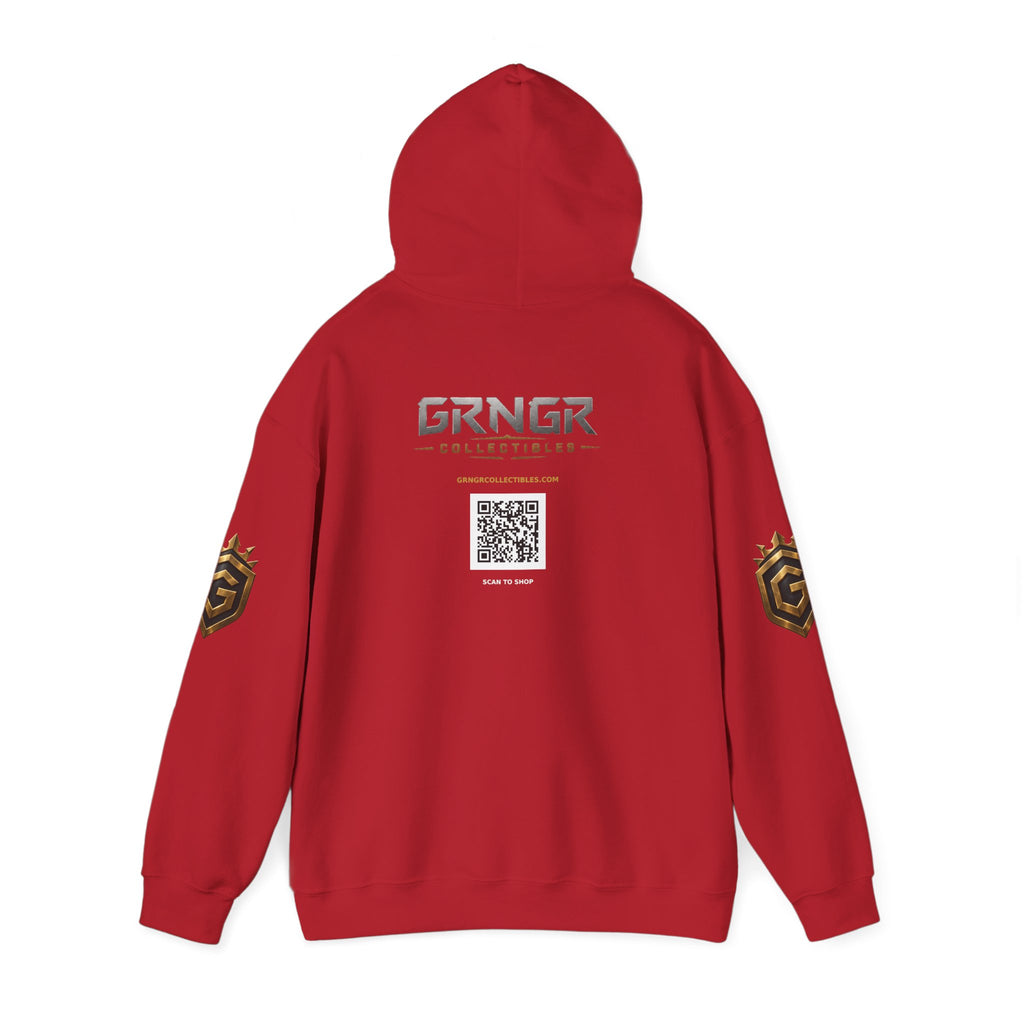 Comic Hero Illustration Hoodie - GRNGR Collectibles QR Back