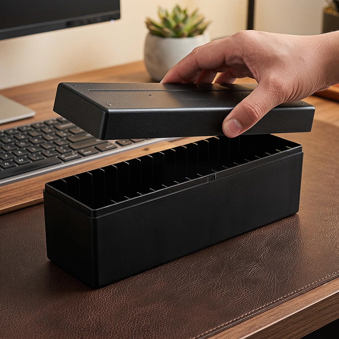 Coin Slab Storage Box | 20 Slotted Plastic Coin Slab Holder Organizer Case for Graded Coins Storage
