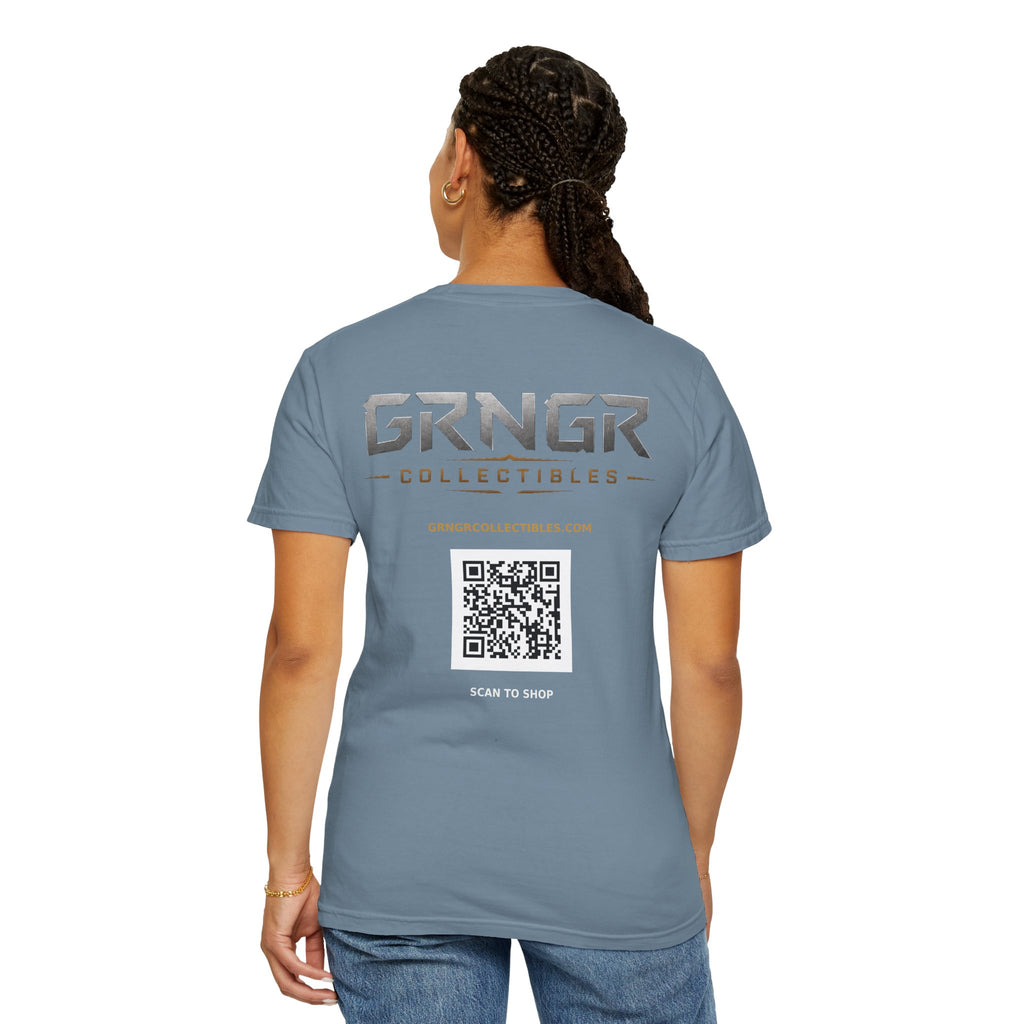 GRNGR Collectibles Logo T-Shirt — QR Back Graphic Tee