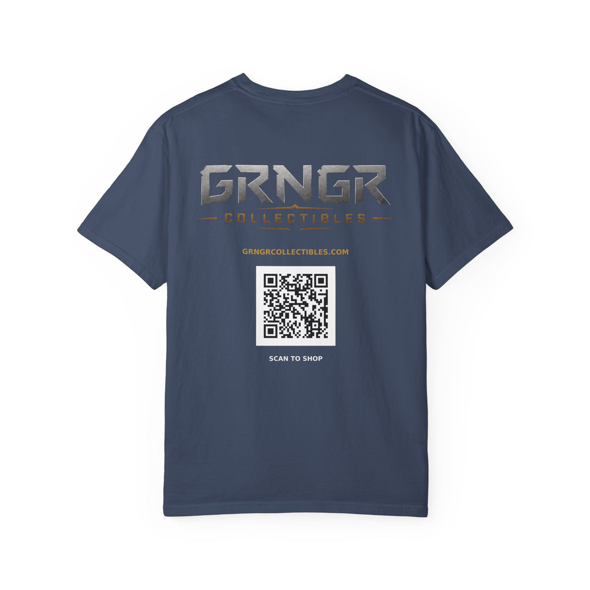 GRNGR Collectibles Logo T-Shirt — QR Back Graphic Tee