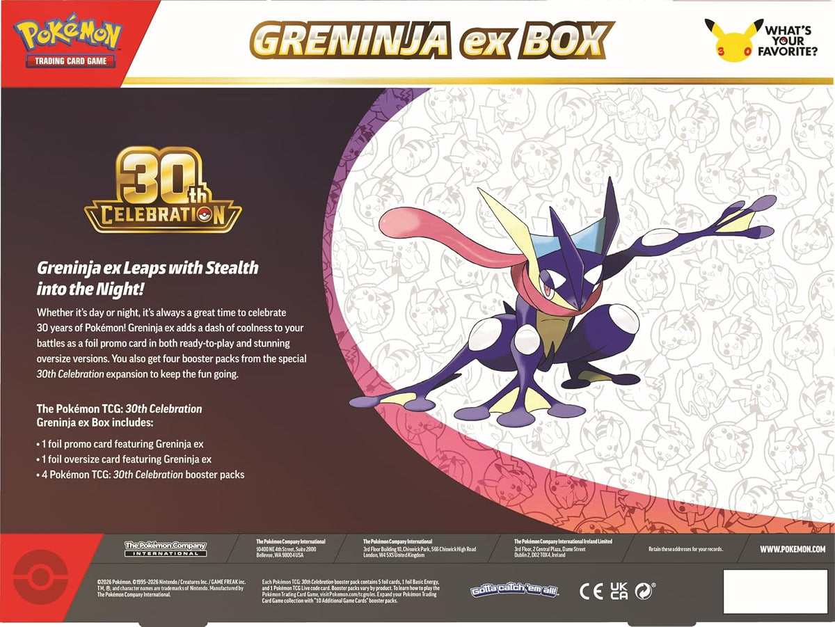 Pokémon TCG: 30th Celebration Greninja ex Box