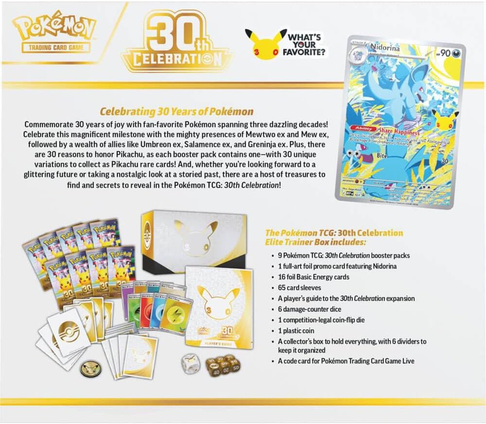 Pokémon Trading Card Game: 30th Celebration Elite Trainer Box