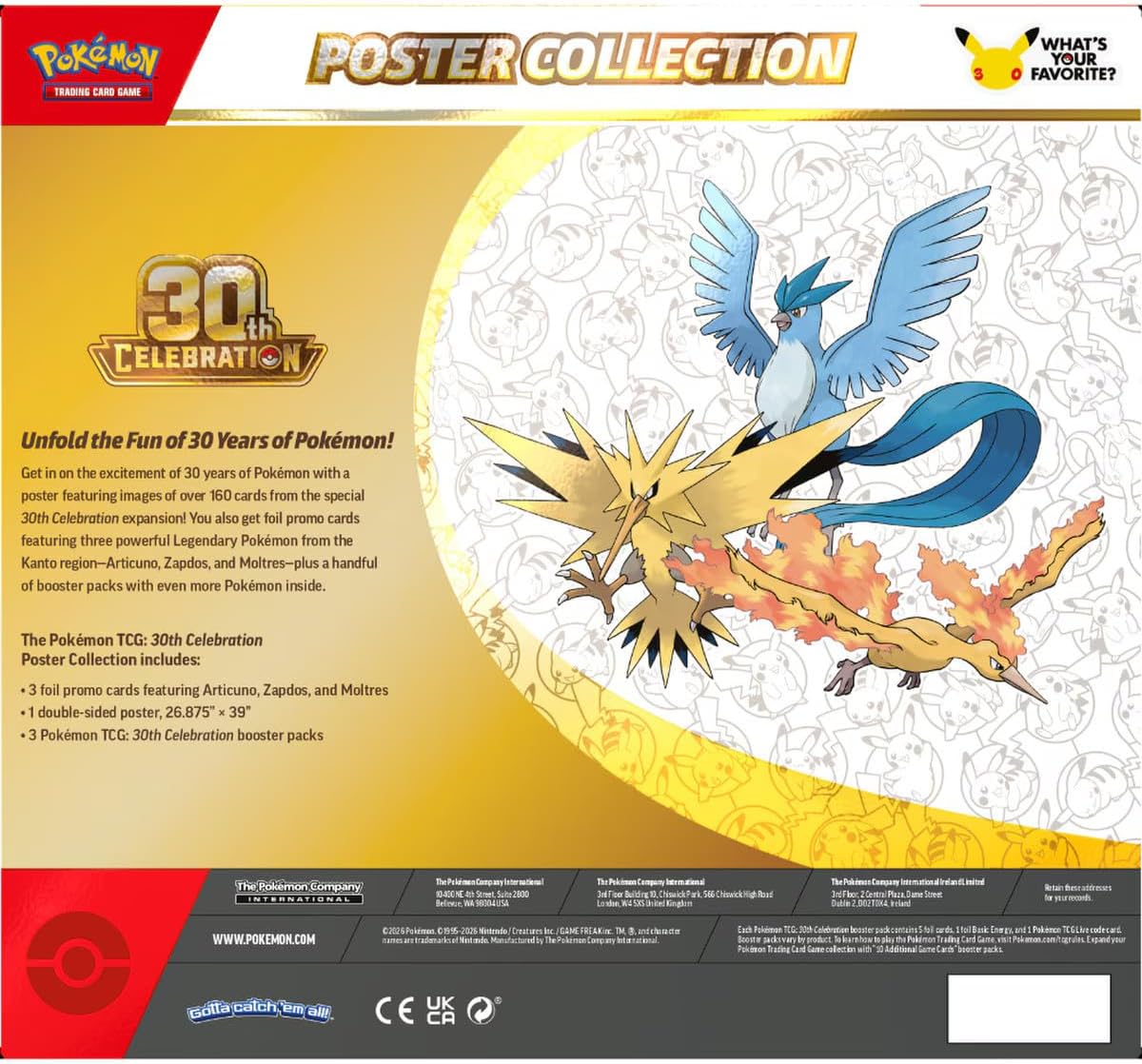Pokémon Trading Card Game: 30th Celebration Poster Collection