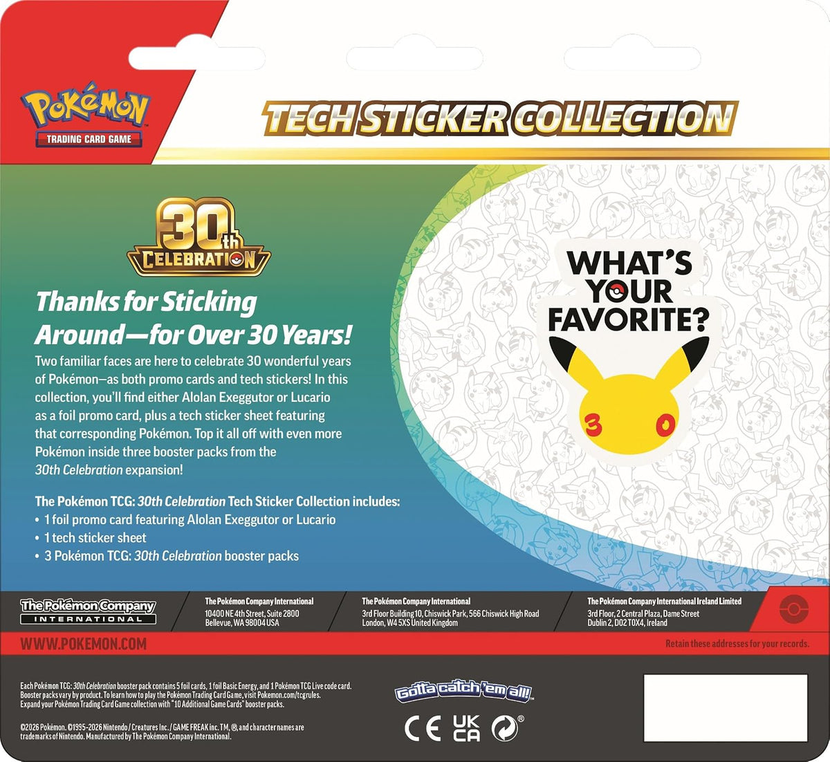 Pokémon Trading Card Game: 30th Celebration Tech Sticker Collection (Alolan Exeggutor)